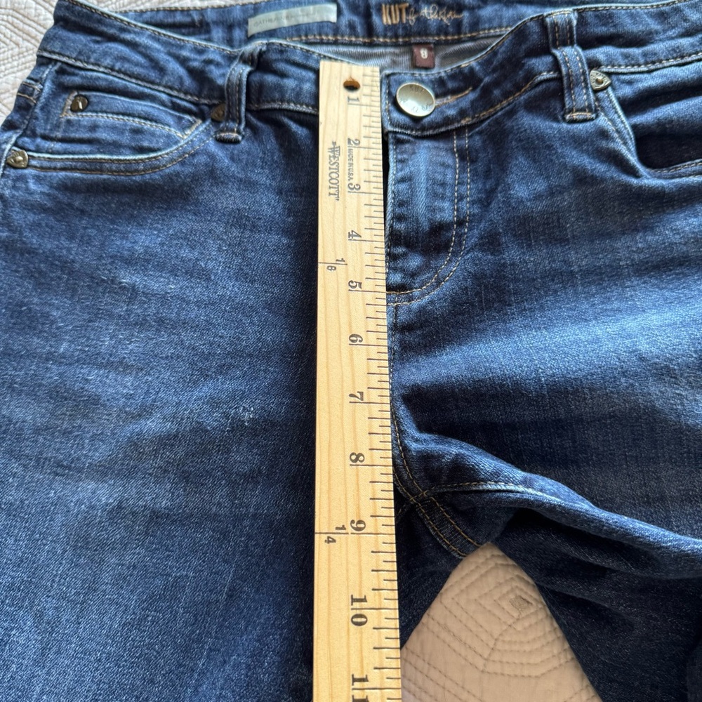 Kut from the Kloth Catherine Boyfriend Jeans Straight Leg Mid Rise Denim Sz 8 - Picture 10 of 16